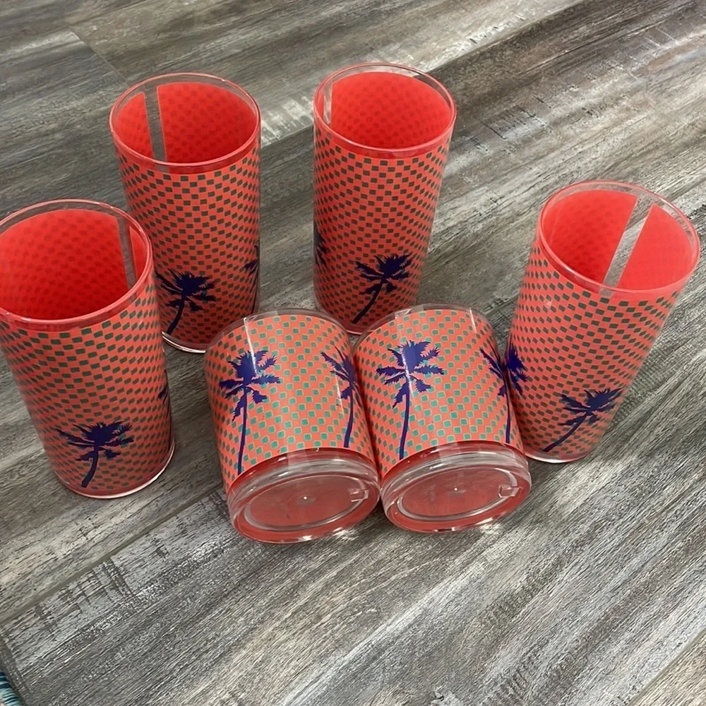 Vintage HJ Stotter 6 lucite cocktail tumblers